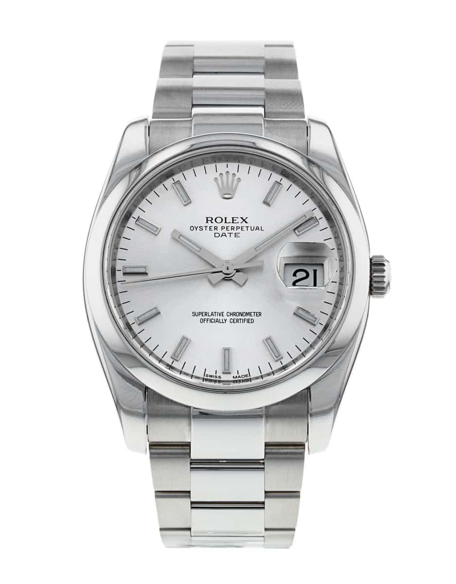 Pre Owned Rolex Oyster Perpetual Date 115200 Watch Watchfinder Co